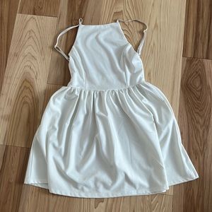 White Open Back Dress